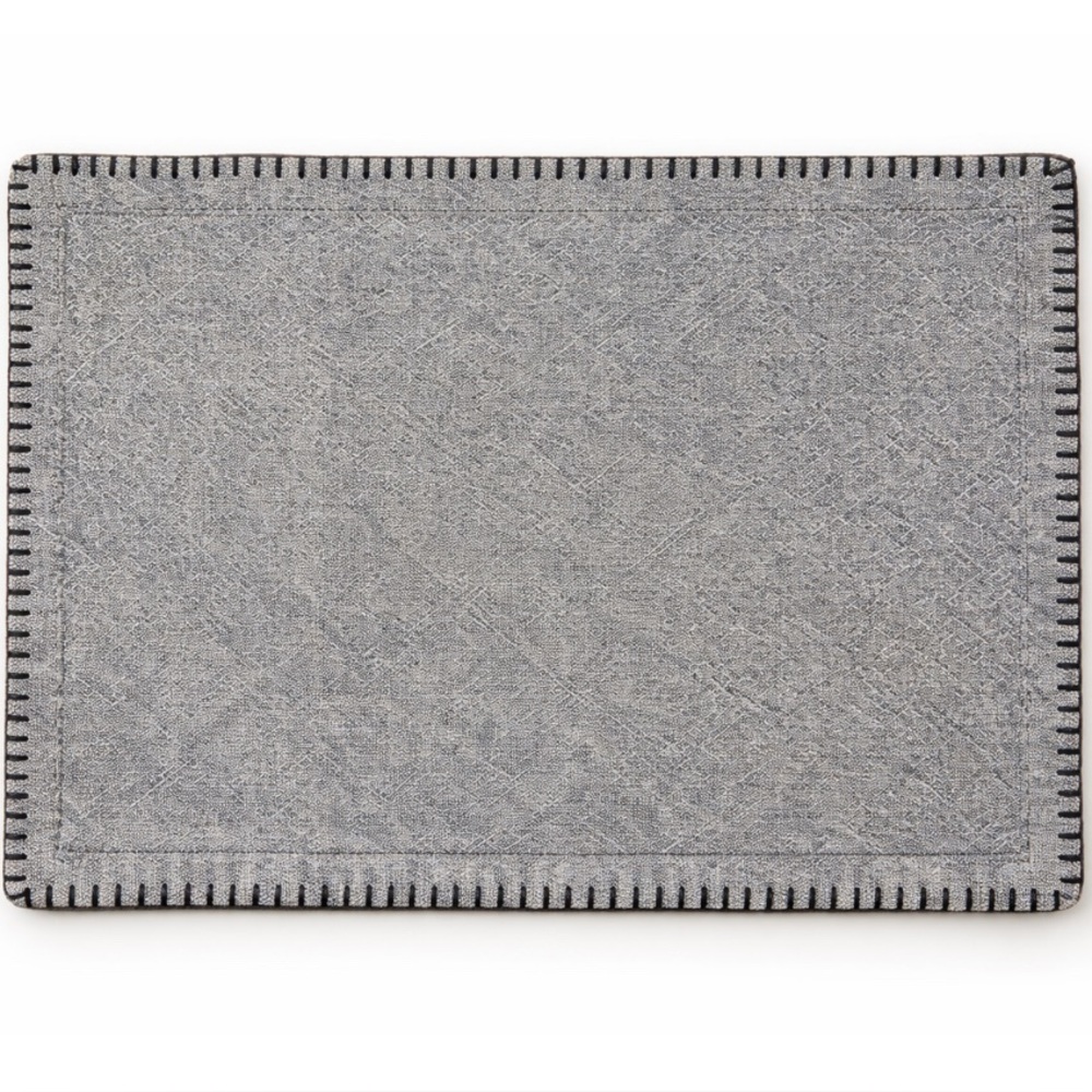 💎$1💎 Hobby Lobby Farmhouse 18” x  13” Blue Placemat with Stitching %100 Cotton